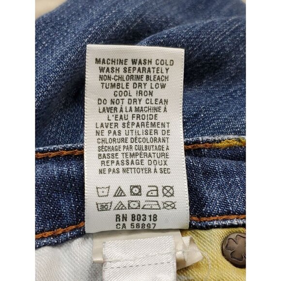 Lucky Brand 8/29 9 Sofia Bootcut Jeans Embroidered Pockets Blue - Picture 11 of 12